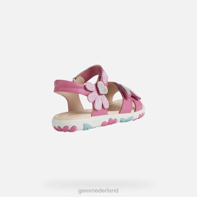 Geox sandaal Haïti meisje 282Z1176 fuchsia/donkerroze