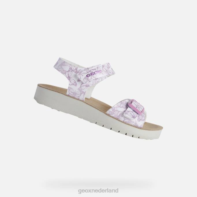 Geox sandaal costarei meisje 282Z1940 wit/roze
