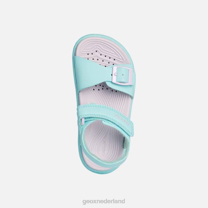Geox sandaal fusbetto junior 282Z992 zeegroen/lila