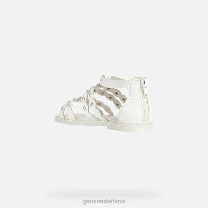 Geox sandaal karly meisje 282Z1105 wit