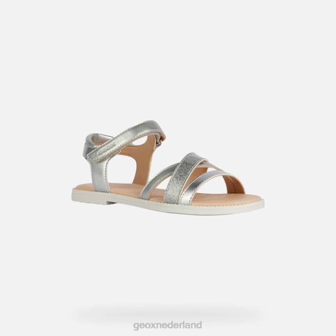 Geox sandaal karly meisje 282Z1904 zilver