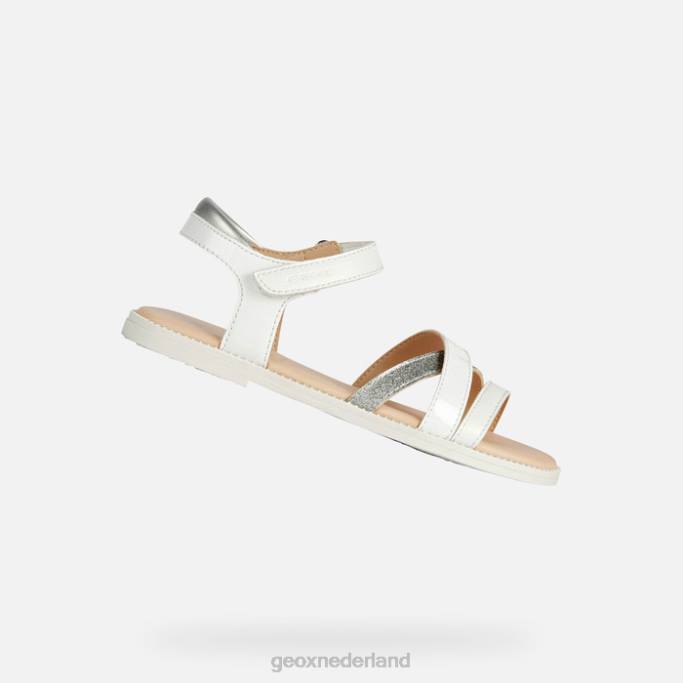 Geox sandaal karly meisje 282Z1905 wit