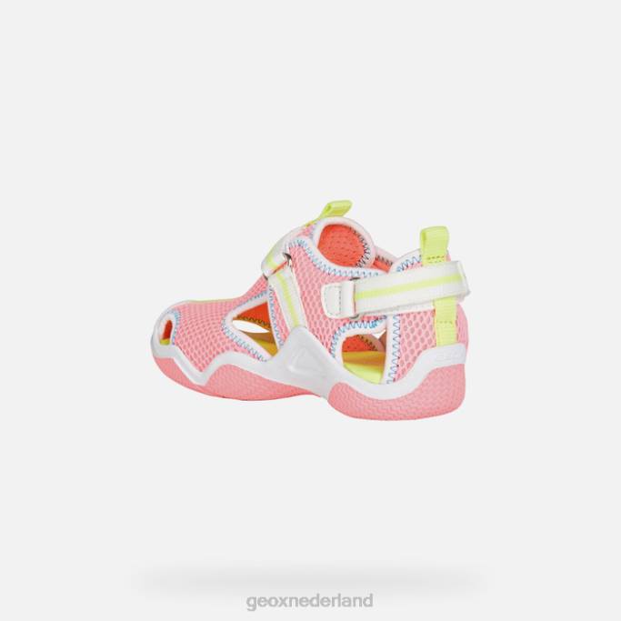 Geox waadvogel junior 282Z1047 fluo fuchsia/wit