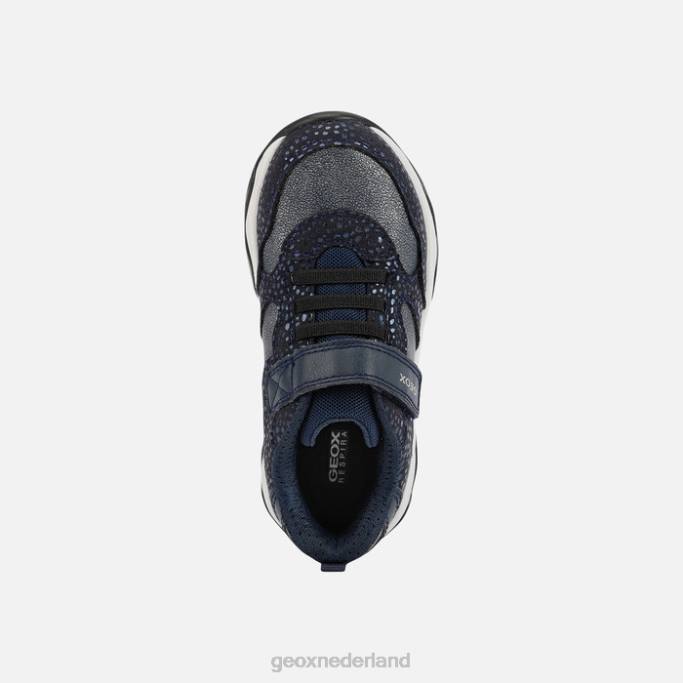 Geox calco meisje 282Z1091 marine/dk zilver