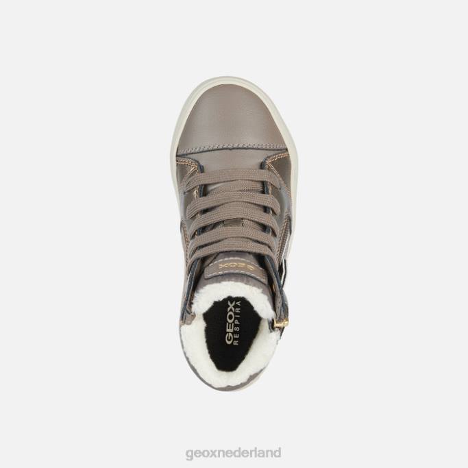 Geox gisli meisje 282Z1126 rookgrijs/licht goud