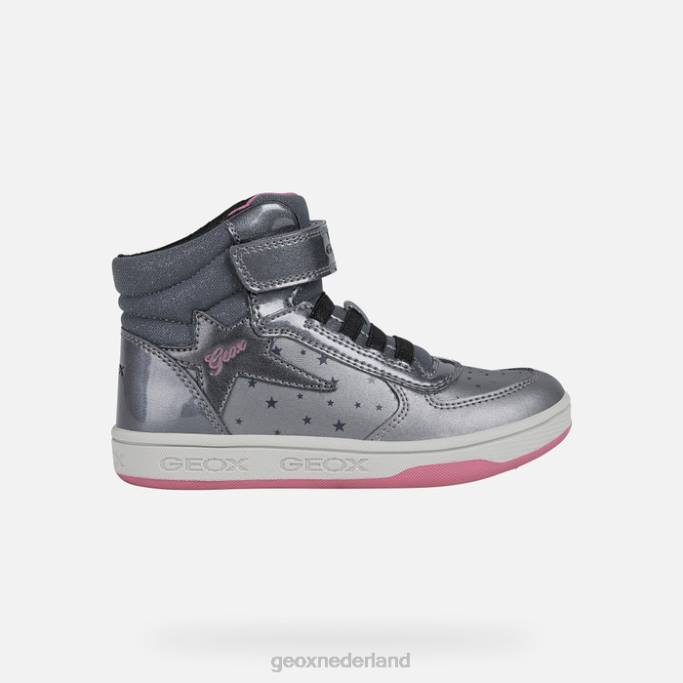 Geox malt meisje 282Z1157 donker zilver/fuchsia