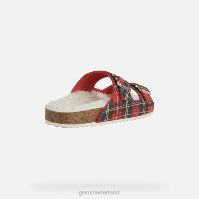 Geox brionia-vrouw 282Z61 donkerrood/rood