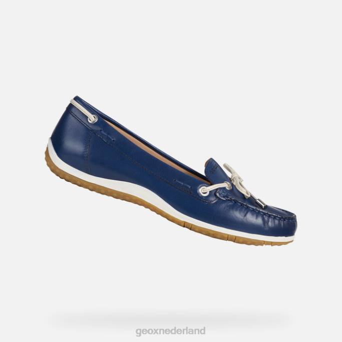 Geox vega moc vrouw 282Z65 blauw/huid