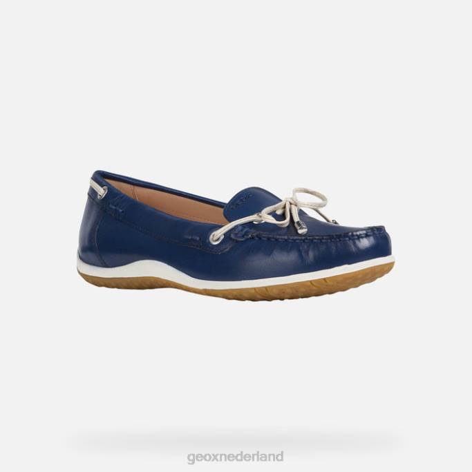 Geox vega moc vrouw 282Z65 blauw/huid
