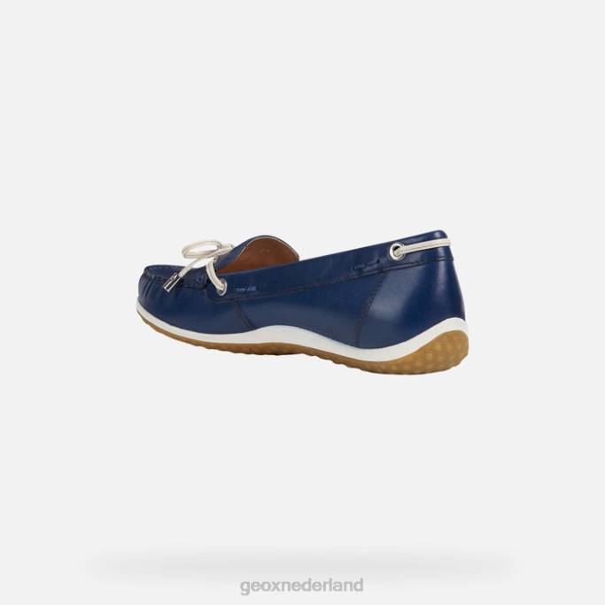 Geox vega moc vrouw 282Z65 blauw/huid