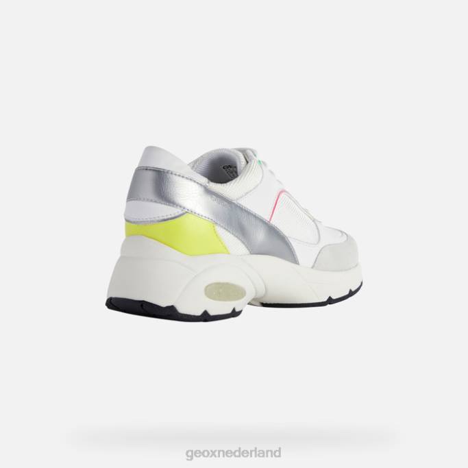 Geox aluur vrouw 282Z413 wit/fluo fuchsia