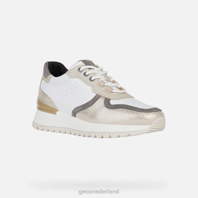 Geox desya vrouw 282Z332 wit/lt taupe
