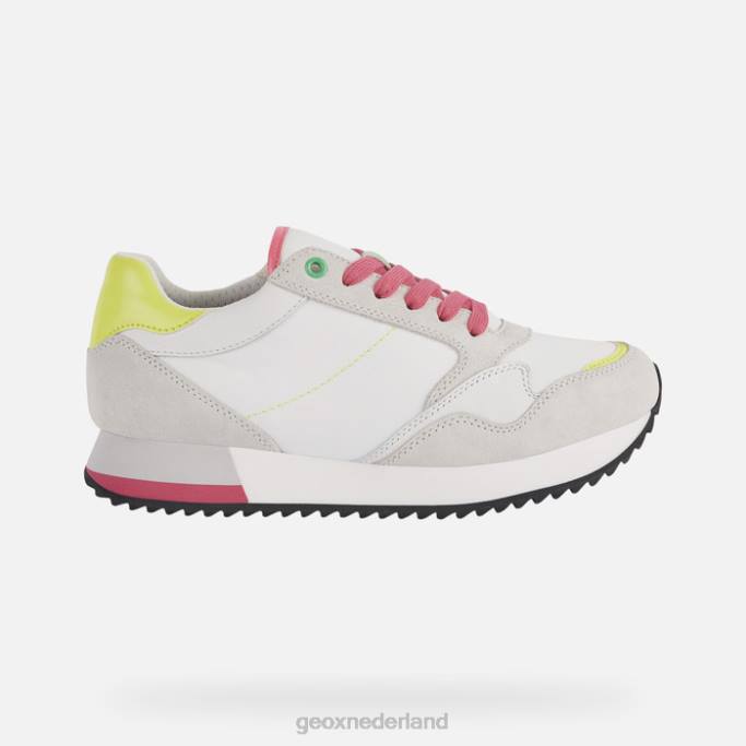 Geox doralea vrouw 282Z249 wit/fluo fuchsia