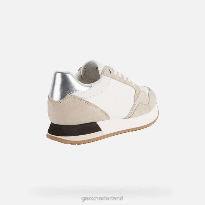 Geox doralea vrouw 282Z250 wit/lt taupe