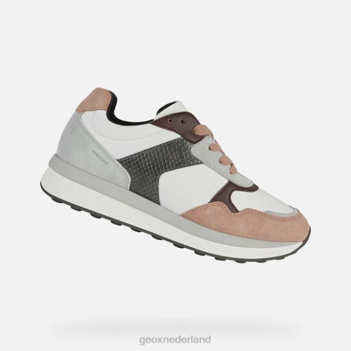 Geox runntix vrouw 282Z378 wit/donkerroze