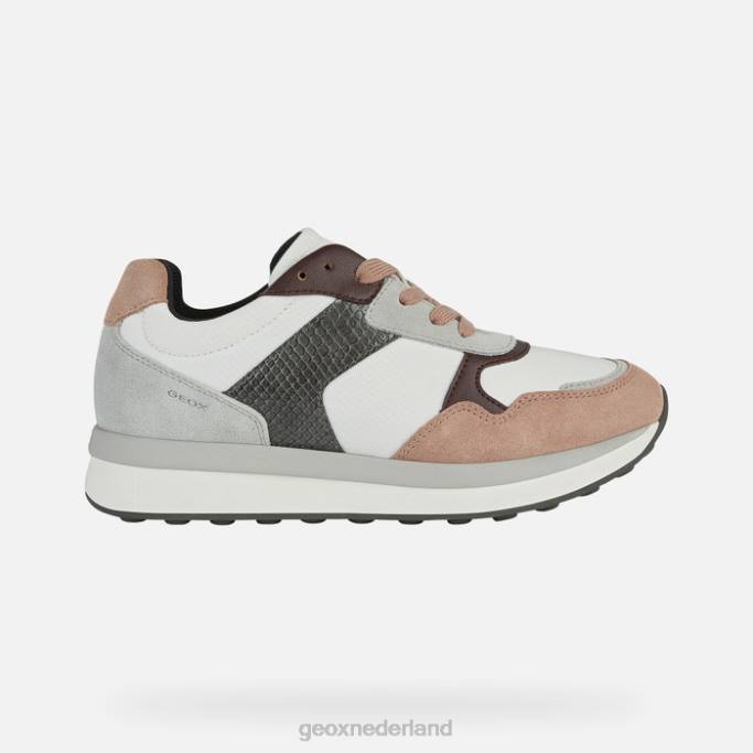 Geox runntix vrouw 282Z378 wit/donkerroze