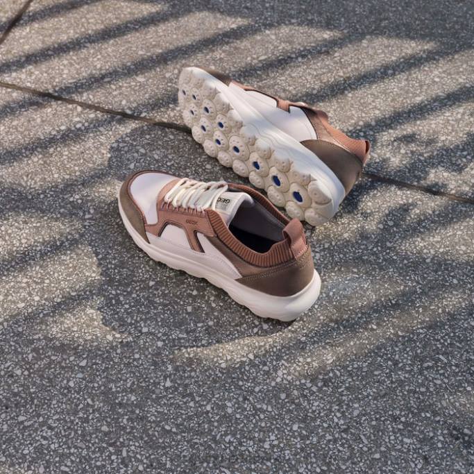 Geox sferische vrouw 282Z459 gebroken wit/donkerroze