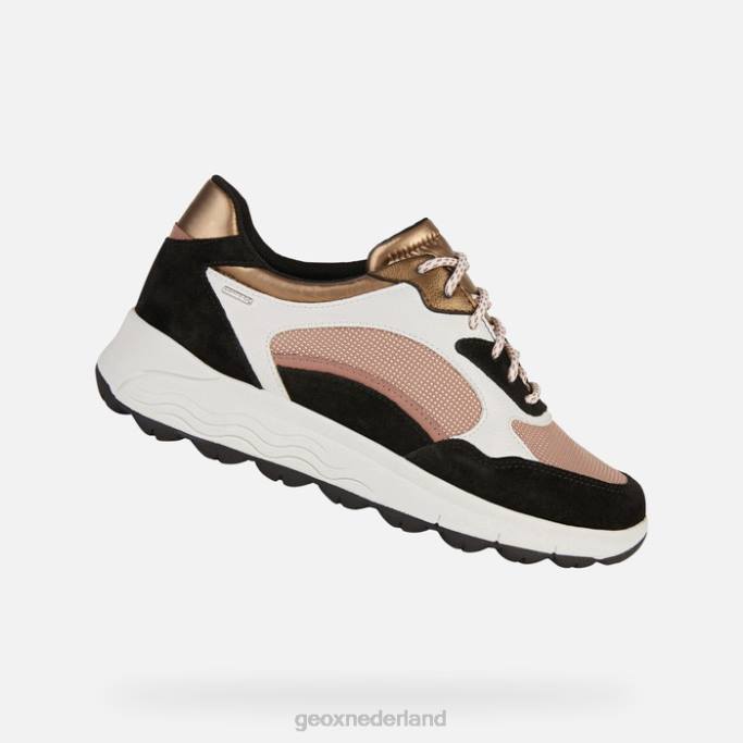 Geox spherica 4x4 abx vrouw 282Z195 zwart/donkerroze