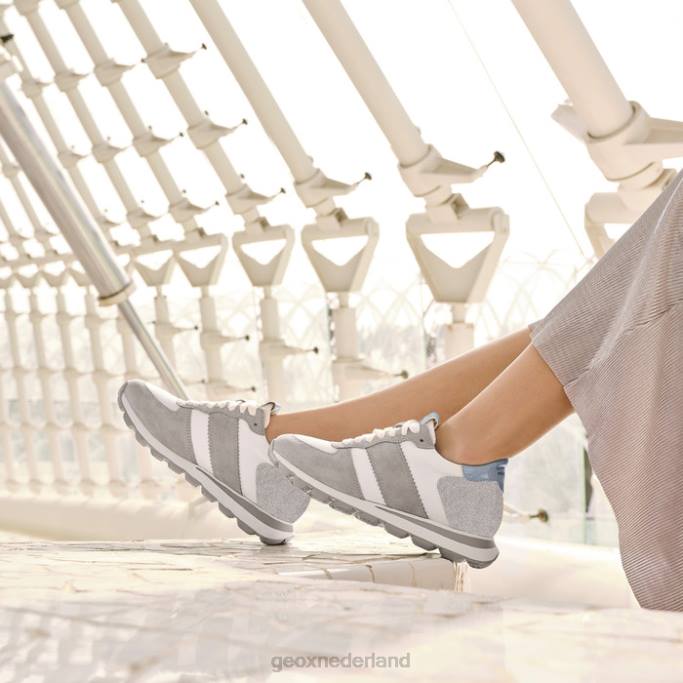 Geox spherica vseries vrouw 282Z1657 lichtgrijs/wit
