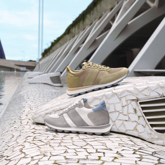 Geox spherica vseries vrouw 282Z1657 lichtgrijs/wit