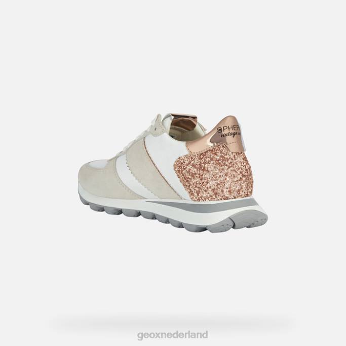 Geox spherica vseries vrouw 282Z1658 gebroken wit/roségoud